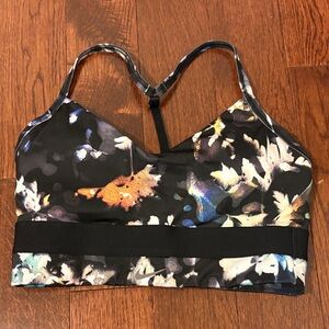 Nike Black Floral Sports Bra